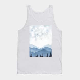 Watercolor mountains Tank Top